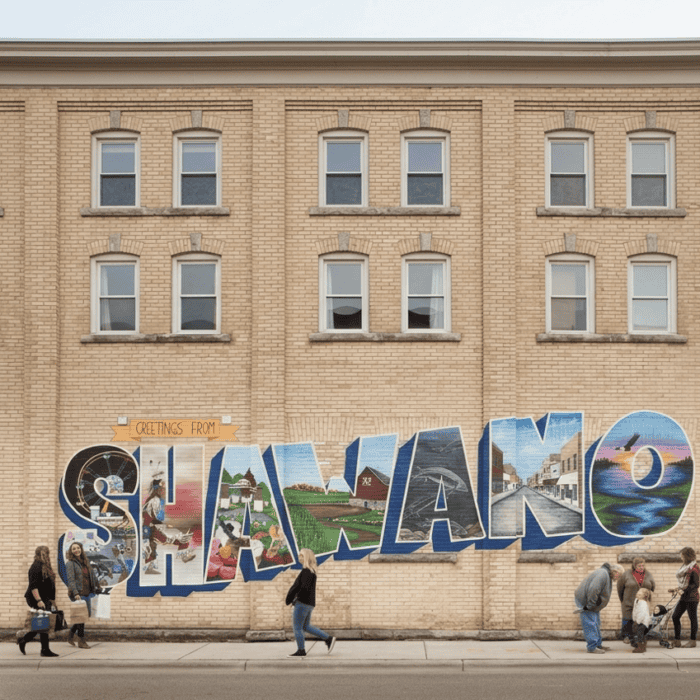 A mural in Shawano Wisconsin